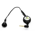 thumbnail image 5 of Retractable Headset MONO Hands-free Earphone w Mic Single Earbud Headphone Earpiece Wired [3.5mm] [Black] L2B for BLU Life One X3 - Samsung Galaxy Tab A 10.1 S3 9.7, 5 of 6
