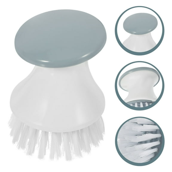 LABSERRON 2Pcs Kitchen Scrubber Brush Round Prevent Scratches Ergonomic Design 3.93X2.75X2.75in
