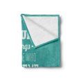 thumbnail image 2 of Wording Soft Flannel Fleece Throw Blanket, Hipster Letters Saying Advice Believe in Your Dreams Have Faith in Yourself, Cozy Plush for Indoor and Outdoor Use, 70" x 90", Teal White, by Ambesonne, 2 of 5