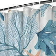 thumbnail image 5 of Starfish and Seashells Shower Curtain 72x72 Inch Waterproof Polyester Fabric with Hooks, Vivid Marine Life Design for Beach House and Nautical Bathrooms, 5 of 5