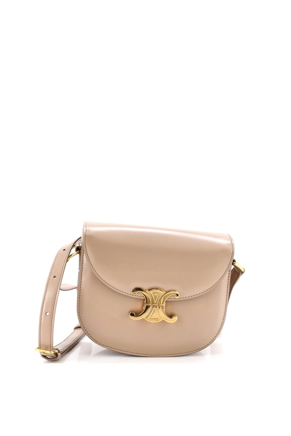 Pre-Owned Triomphe Besace Clea Flap Bag Leather By Rebag