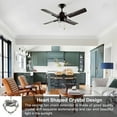 thumbnail image 5 of Uxcell 21 Inch Crystal Ceiling Fan Pull Chains, Clear, 2 Pcs (Heart Shape), 5 of 6