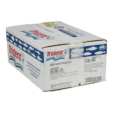 Trident Seafoods Alaska Salmon Burger - 50 of 3.2 Ounce Pieces, 10 Pound - 1 each.