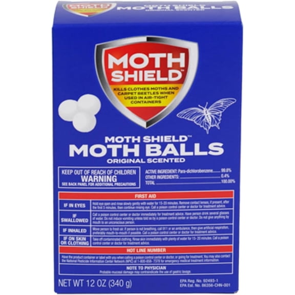 Moth Shield Moth Ball Traps for Clothes, Furniture, Carpet and Pantry Moths, 12 Ounce Box (Original Scented, 12 Ounce (1 Pack)