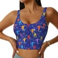 thumbnail image 1 of Fotbe Ice Hockey Players With Puck Sujetador Deportivo Largo sin Aros para Mujer con Almohadillas y Soporte Medio, Transpirable y Absorbente, Camiseta Tipo Chaleco o Tank Top-Medium, 1 of 8