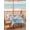 Blue, White, Denim, variant on Outdoor Tablecloth with Umbrella Hole & Zipper, Blue Coral Coastal Rectangle Tablecloth 60x120 Inch, Summer Nautical Ocean Beach Patio Table Cover Waterproof Table Cloth for Picnic/Party