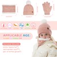 thumbnail image 5 of FZ FANTASTIC ZONE Toddler Kids Winter Hats Touchscreen Gloves Scarfs Set Pompom Beanie Caps Neck Warmer with Fleece for 5-8 Years Old Baby Girls Boys Gifts, Gloves, Red, 5 of 5