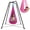 Deep Pink Gradient, variant on G TALECO GEAR Sensory Swing with stand and Pod Swing, Sensory Chair Indoor and Outdoor, x-Shaped Swing Set for Backyard, Metal Hammock Chair Stand for Kids &Adults, 330LBS,Pink&White
