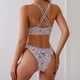 thumbnail image 5 of Tankini para mujer, bikini liso sin espalda, de dos piezas, estilo vendaje, para playa, 5 of 5