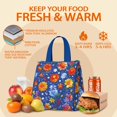thumbnail image 5 of Pioneer Flower Floral Print Pattern Insulated Lunch Bag for Women & Adults,Large Portable Soft Cooler Lunch Bag,Thermal Food Storage Tote with Pearl Cotton,8.66L,8.75x5.75x9.5 Inch, 5 of 6