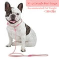 thumbnail image 2 of Unique Bargains Slip for Dogs 5FT No-Pull Dog Leash with Comfortable Rope Design Heavy Duty Training for Small Medium Dogs Pink, 2 of 7