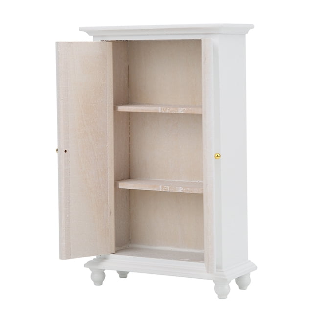 Accesorio para casa de muñecas BuyWeekMX Armario 1:12 de madera