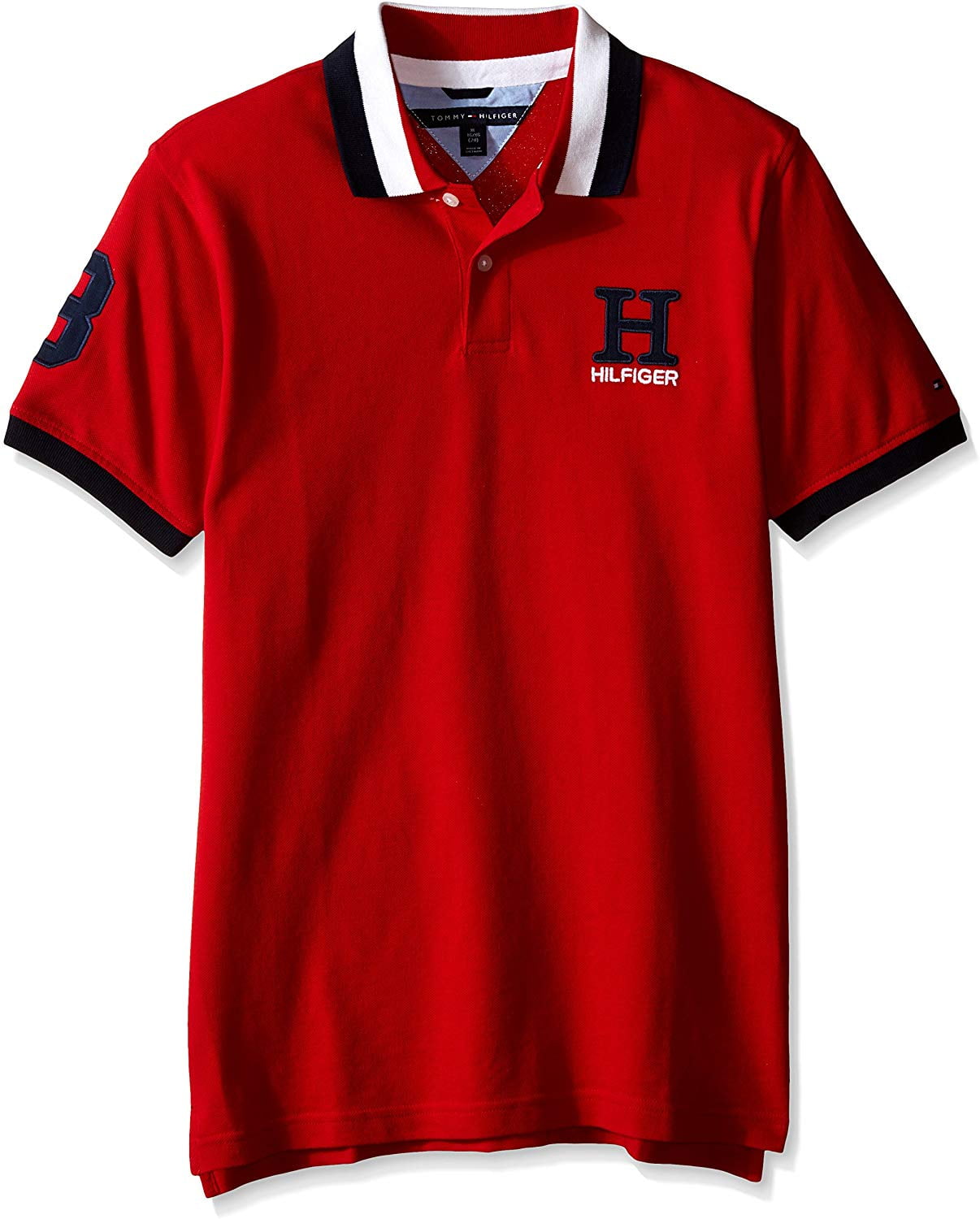 tommy hilfiger polo shirt red
