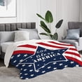thumbnail image 4 of Patriotic Throw Blanket Baby Small 4th of July Memorial Day Fourth of July American Flag Blanket for Swaddle Toddler Pet Veteran Day Stars and Stripes Red White Blue Blanket, 4 of 10