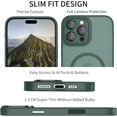 thumbnail image 3 of AIR-iPhone 16 Pro Max Case with MagSafe, Phone Case iPhone 16 Pro Max Magnetic Slim Thin Translucent Matte Back Shockproof Anti-Yellow Protective Cover Case for iPhone 16 Pro Max Green, 3 of 4