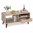 thumbnail image 3 of Rectangle Coffee Table with Drawer & Storage Shelf, Modern Center Table for Living Room,Natural, 3 of 8