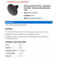 thumbnail image 2 of Hood Insulation Pad Clip - Compatible with 2000 - 2006 Chevy Suburban 1500 2001 2002 2003 2004 2005, 2 of 2