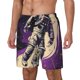 thumbnail image 1 of Balery Astronaut Floating purple Space Bañador para hombre, shorts de playa de secado rápido con entrepierna y forro de compresión-X-Large, 1 of 6