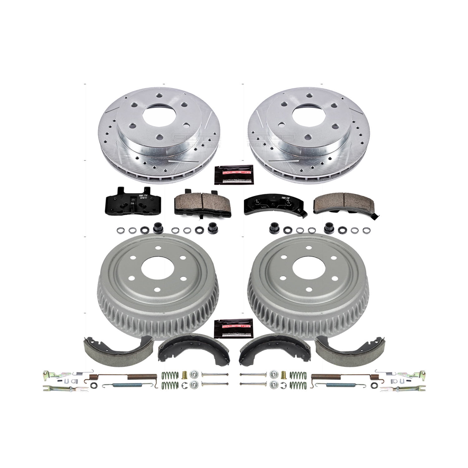 Power Stop Front and Rear Z23 Evolution Brake Drum Kit K15136DK