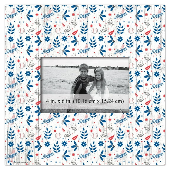 Los Angeles Dodgers 10'' x 10'' Floral Pattern Frame