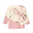 thumbnail image 4 of Iyufng Girls Tops 3/4 Sleeve T-Shirts Round Neck Children's Fashion Pullover Bottoming Boys and Girls Casual Printed Tees, 4 of 4