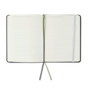 Pen+Gear Black Fabric Cover Journal,240 Ruled Pages,with Elastic Band