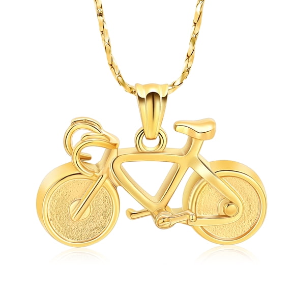 Bicycle Urn Necklace for Ashes of Loved One Riding in Heaven Cremation Jewelry Urn Necklace for Men Women Funeral Ashes Keepsake Pendant