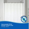 thumbnail image 2 of Kenney Heavyweight Eco-Friendly PEVA Shower Curtain Liner with Rust-Resistant Grommets, 70 Inch x 72 Inch, White, 2 of 7