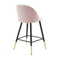 thumbnail image 6 of Modway Cordial Performance Velvet Counter Stools - Set of 2 in Pink, 6 of 10