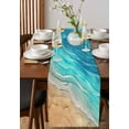 thumbnail image 3 of Table Runner Ocean Wave Table Decoration for Kitchen Dinning Ombre Turquoise Beach Table Decoration for Indoor Outdoor Party Wedding Decor 13x90inch, 3 of 7