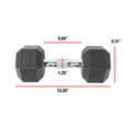 thumbnail image 3 of CAP 550lb Rubber Hex Dumbbell Set, 3 of 21