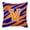 Letter V, variant on Carolines Treasures CJ1023-VPW1414 Letter V Initial Tiger Stripe - Blue Orange Fabric Decorative Pillow, 14Hx14W,