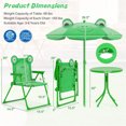 thumbnail image 2 of 4-Piece Folding Outdoor Play Set w/ Adjustable Sun Umbrella - HDPE Table, Oxford Fabric Chairs, Durable Metal Frame, 39.5" Canopy - Perfect for Backyard, Park, Beach Fun!, 2 of 11