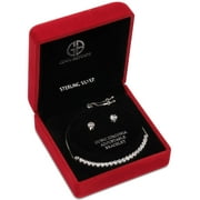 Giani Bernini 2-Pc. Set Cubic Zirconia Bolo Bracelet & Stud Earrings (Gray)