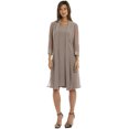 thumbnail image 1 of DressBarn Robe de Soirée Taupe pour Femme avec Veste Transparente - 18, 1 of 1