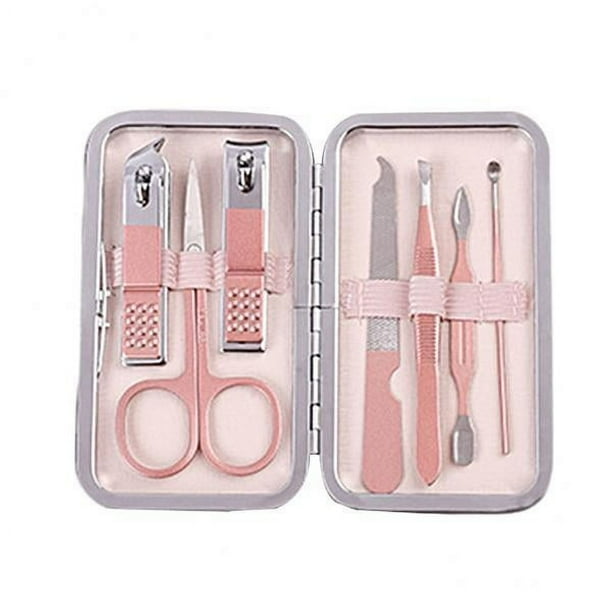 Traje para el cuidado de las uñas,Kit para el cuidado de las uñas Cuidado de la belleza de acero inoxidable,Juego de cortadores multifuncionales portátiles de viaje,Kits de cuidado