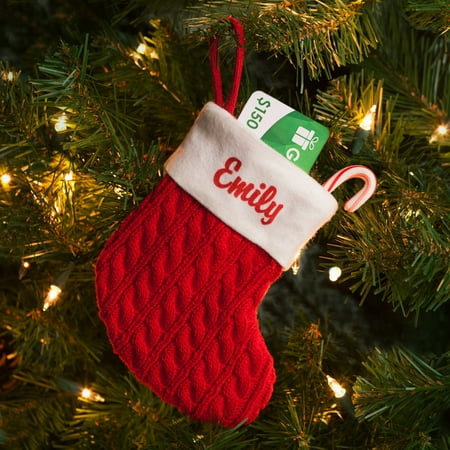 Knitting pattern for christmas stocking personalized