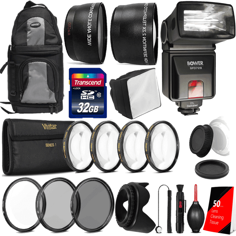 55mm Ultimate Accessory Bundle for Nikon Digital SLR Cameras with 1855