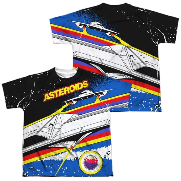 Atari - Asteroids Arcade (Front/Back Print) - Youth Short Sleeve Shirt - X-Large