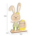 thumbnail image 3 of Qocolhg Ornements de Bureau Décorations de Pâques Décor en Bois Lapin Rustique Panneau Debout Centre de Table de Pâques pour Salon Chambre Bureau Salle à Manger Fête à Domicile Cadeaux de Noël Anniversaire, 3 of 8
