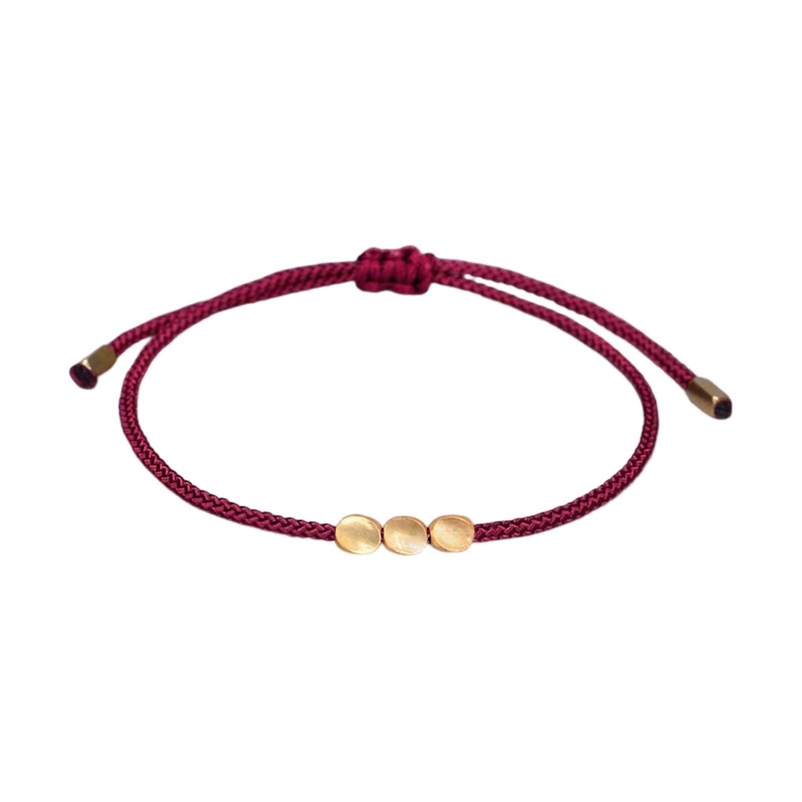 AYYUFE 6PCS Friendship Bracelet with Charms Adjustable Handmade Temperament Ornamental Decorate Accessories Unisex Handmade Braided Bracelet for Daily Life Wine Red