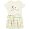 thumbnail image 3 of Inktastic Floral Bike Girls Toddler Dress, 3 of 5