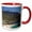 Red/White, variant on 3drose, Camps Bay Beach and Twelve Apostles, Cape Town, South Africa., 11oz Two-tone Red Mug