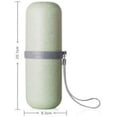 thumbnail image 3 of 1Pcs Travel Toothbrush Cup Multifunction Wheat Stalk Wash Gargle Cup Portable Business Trips Handy Travel Toothpaste Case Holder Container Storage Box Organizer for Travel and Outdoors (Green), 3 of 6