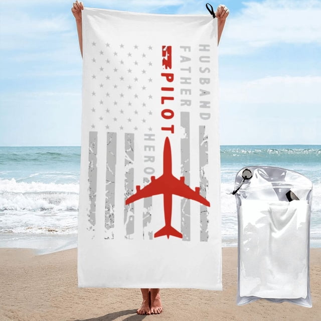 Toalla de playa con pilotos mirando hacia abajo, toallas de baño de microfibra, manta de playa suave para desfiles, natación, yoga, mujeres y hombres
