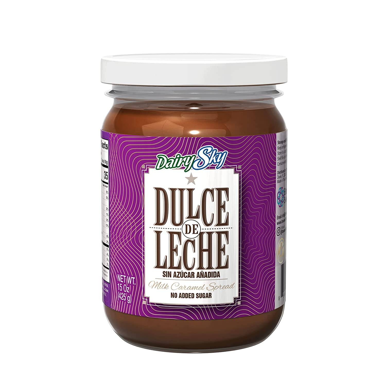 DairySky Dulce de Leche Milk - No Added Sugar, Gluten Free, Milk Caramel Sauce | Keto Syrup with 35 Calories & Low Carb for Ice Cream, Desserts, Coffee, Pancakes & More