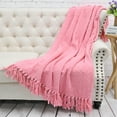 thumbnail image 4 of Home Soft Things Reversible Tweed Throw Blanket, Super Soft & Cozy - Strawberry Ice, 50x60", 4 of 8