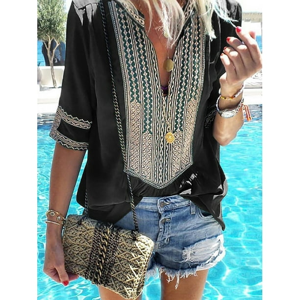 bohemian shirt womens