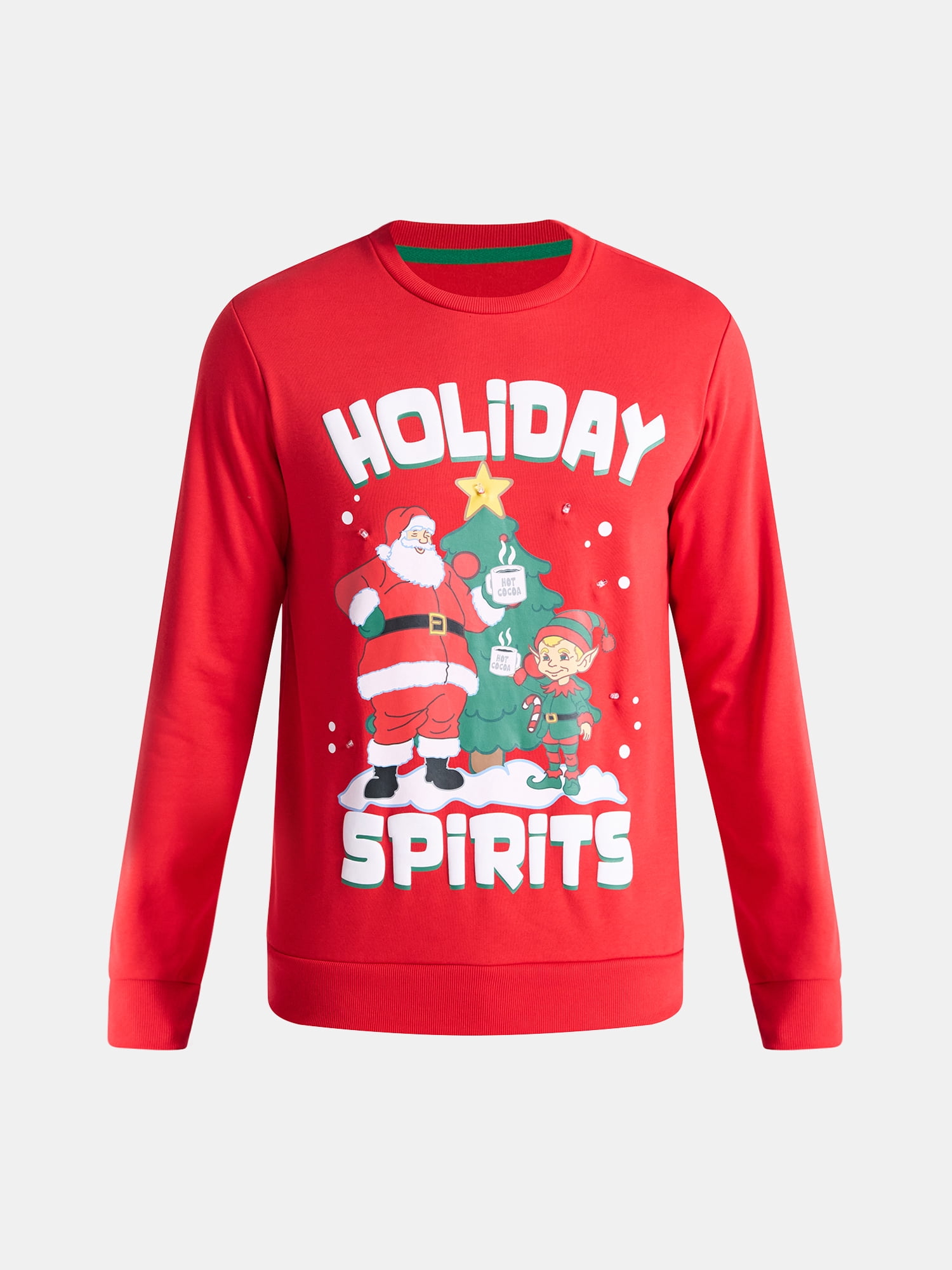 Men's Christmas Light Up Graphic Sweatshirt from Holiday Time, Sizes XS-3XL