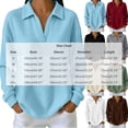 thumbnail image 3 of Tops for Women Long Sleeve Solid Color Casual Waffle Knit Top, 3 of 9